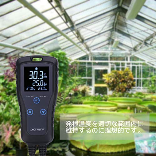 DIGITEN Temperature Controller DTC102 2-Stage Temperature Controlled Outlet Heat Mat Thermostat 110V Plug-in Reptile Thermostat
