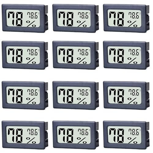 Humidity Gauge,Newlight66 Digital Hygrometer Indoor Outdoor Hygrometer Thermometer for Home Car Greenhouse（12 Pack