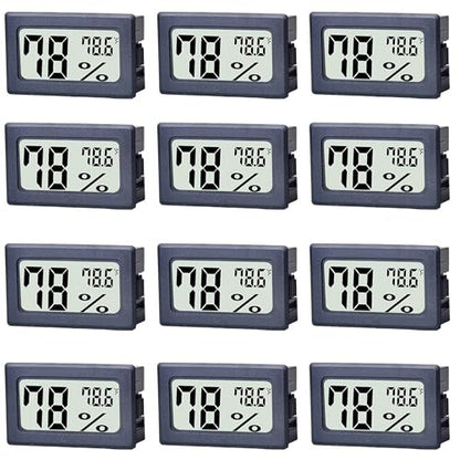 Humidity Gauge,Newlight66 Digital Hygrometer Indoor Outdoor Hygrometer Thermometer for Home Car Greenhouse（12 Pack