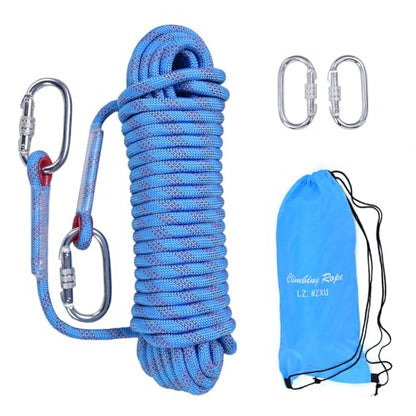 Climbing Rope, Rappelling Rope - color: Blue, size: 65FT