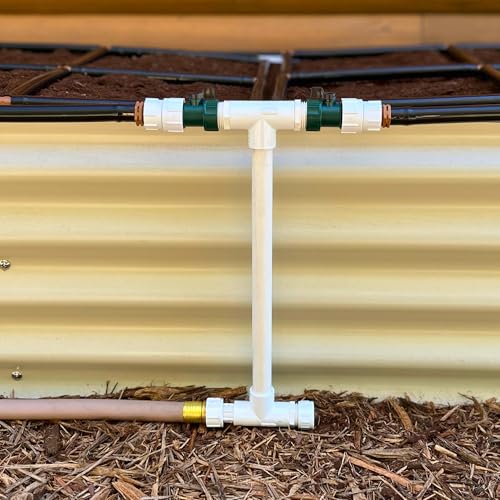 Garden Grid Manifold - 15" Tall, Double Style | Link All of Your Garden Grids So They Water Together | Ideal for Side-By-Side Garden Grid Connections - size: 15", style: Double