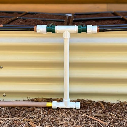 Garden Grid Manifold - 15" Tall, Double Style | Link All of Your Garden Grids So They Water Together | Ideal for Side-By-Side Garden Grid Connections - size: 15", style: Double