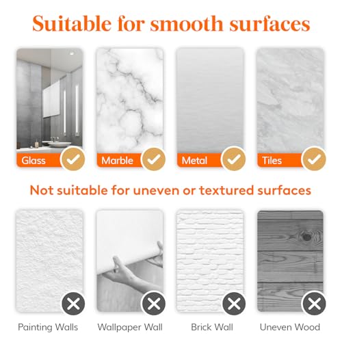 Lifewit Window Plant Shelves 14.6", 2 Pack Acrylic Suction Cup Holder | No-Drill Window Sill Extender for Indoor & Outdoor Micro Greens, Clear Floating Shelf for Bathroom Mirror, or Kitchen Wall
