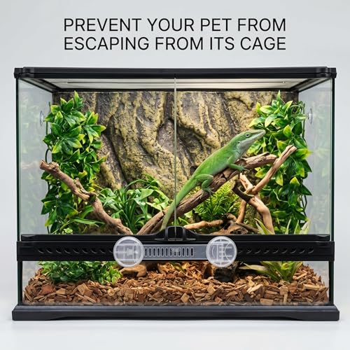 3-Pack Transparent Sliding Glass Door Lock, Adhesive Safety Lock Without Drilling, Suitable for Transparent Reptile enclosures