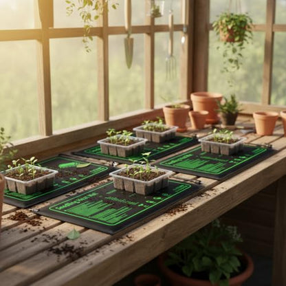 4 Pack Seedling Heat Mat for Seed Starting Plants Germination, 10"x20.5" | Improve germination rate, Stable uniform heat, Ideal germination temperature 75- 95°F(24-35°C),Waterproof, Fit 1020 Tray - size: 10×20"-4P