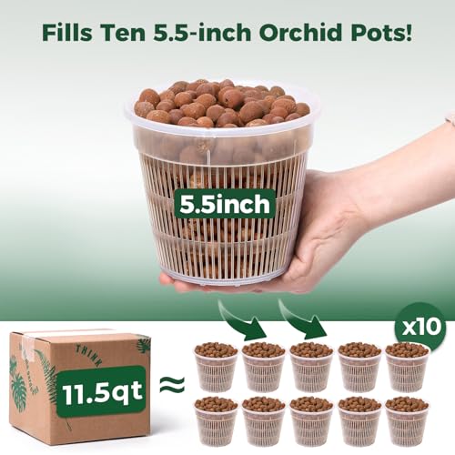 T4U LECA Clay Pebbles for Plants 11.5 QT, Clay Balls for Hydroponics | Lightweight clay aggregate for hydroponics, aquaponics and potting mixes; supports drainage, soil aeration and healthy roots - size: 11.5 qt