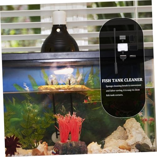 Totority 1set Multipurpose Aquarium Cleaning Fish Tank Brush Gravel Rake Removing Net for Fish Tank Maintenance Non-Scratch Design for Aquatic Environments
