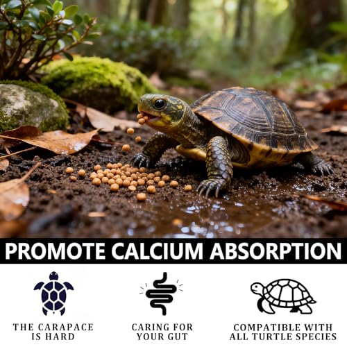 Baby Tortoise Food with Fish & Krill Meal, Spirulina & Astaxanthin | Enhanced with Calcium & Vitamins for Hatchlings & Young Sulcata, Leopard, Russian & Hermann's Tortoises (7 oz)