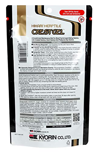 Hikari CrestGel Food for Fruit and Insect-Eating Geckos, 1.76 oz (50g)