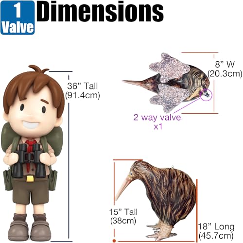 Jet Creations 18" L Inflatable Kiwi Bird, Brown Tan, Realistic Wildlife Animal Figure, for Theme Parties, Pool Fun, Home Yard Décor, Bird Toy for Kids Thanksgiving Christmas Winter - color: Kiwi Bird: Brown/Tan