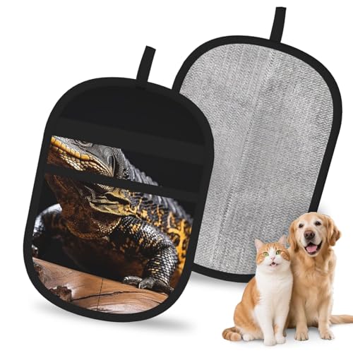 Pet Hair Removal Glove For Dogs Cats, Upgraded Reusable Electrostatic Pet Hair Glove, Magic Brush Pet Hair Remover Tool Reptile Monitor Lizard Grooming Gloves For Clothing, Couch, Carpet, Car Seat