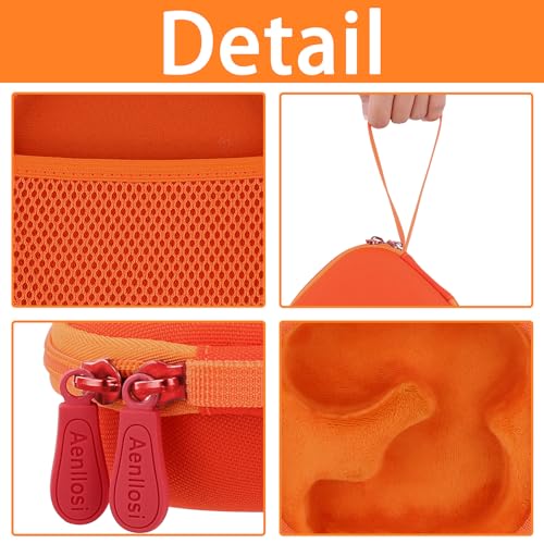 Aenllosi Hard Case for Moonlite Mini Projector Gift Pack fits upto 20 | EVA case construction, Water-resistant design, Dust-resistant design, Smooth zipper access, Carry handle, Case only - color: Orange