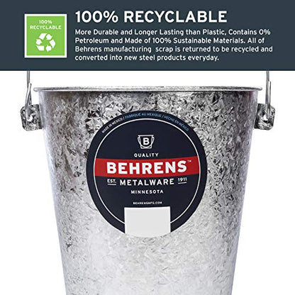 Behrens Hot-Dipped Galvanized Steel Utility Pail, 22-Quart - size: 22-Quart, style: Hot Dipped