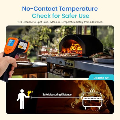 Etekcity Infrared Thermometer Laser Temperature Gun 774, Orange | Cooking, Pizza Oven, Griddle, BBQ, Meat, HVAC, Engine, Adjustable Emissivity, MAX Display, Surface Measurement - color: Orange, style: Classic