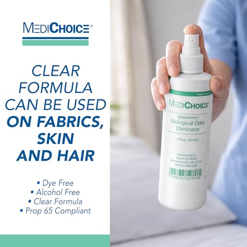 MediChoice Biological Odor Eliminator, Unscented, Pump Spray, 8 Oz, 1314OE8121 (Each of 1)