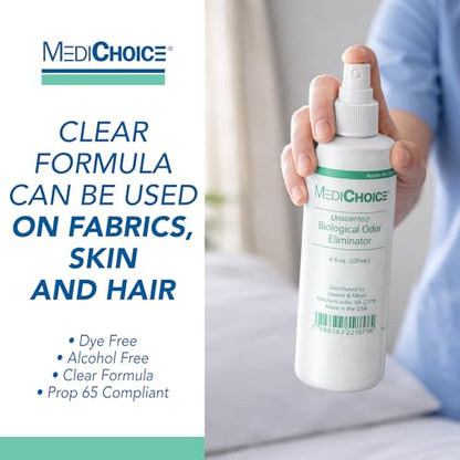 MediChoice Biological Odor Eliminator, Unscented, Pump Spray, 8 Oz, 1314OE8121 (Each of 1)