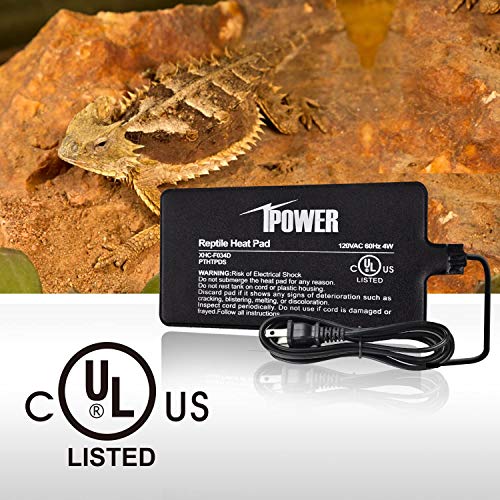 iPower 4"x7" Reptile Heat Mat Under Tank Terrarium Heater Warmer Heating Pad, Digital Thermometer and Hygrometer with Temperature and Humidity Probe for Amphibian Pet and Small Animals - size: 4 X 7 Inch, style: Pad + Thermo & Hygrometer