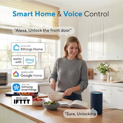 ULTRALOQ U-Bolt WiFi Smart Lock with Door Sensor, App Remote Access | Built in Wi-Fi Deadbolt Smart Locks for Front Door with App, Auto-Lock, Auto Unlock, Works with Alexa, Google, ANSI Grade 1