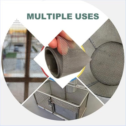 304 Stainless Steel Wire Mesh Screen, 15.7 X 59 Inches, 1mm Hole 20 Mesh