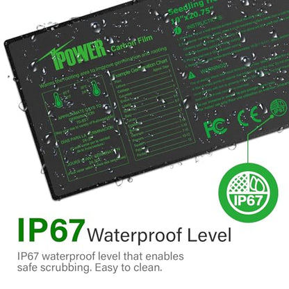iPower 10" x 20.75" Seeding Heat Mat Upgraded Carbon Film Indoor Warm Waterproof Plant Germination Starting Pad, Black - size: 10" x 20.75", style: Heat Mat