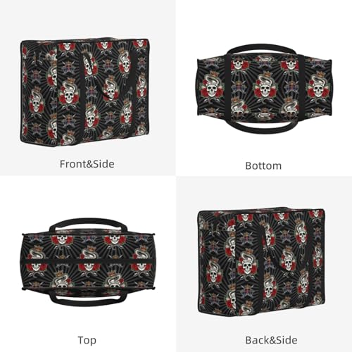 Foldable Duffel Bag, Large Zipper Carry Tote for Travel Clothes Storage - color: Style (816)
