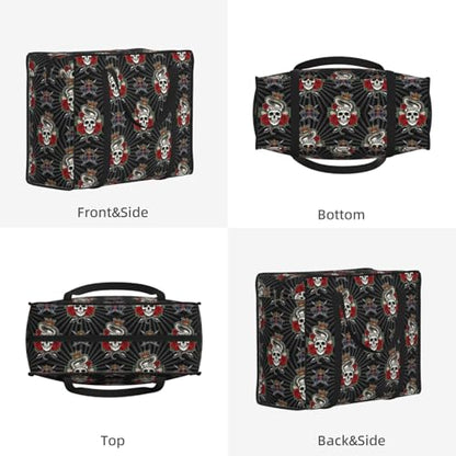 Foldable Duffel Bag, Large Zipper Carry Tote for Travel Clothes Storage - color: Style (816)