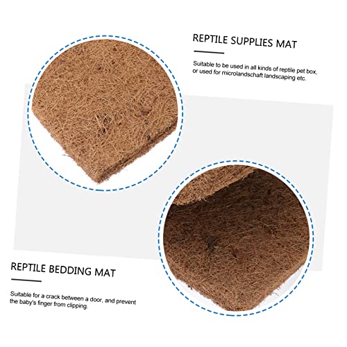 BESTonZON 3pcs Reptile Accessories Cozy Reptile Mat Cypress Mulch Bed Mat for Pet Tanks