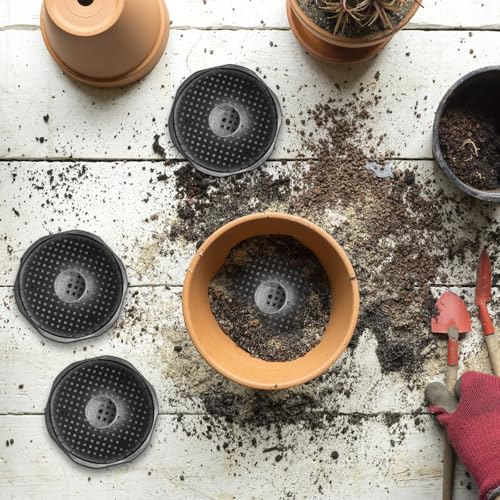 Planter Inserts 4.4 Inch Bowl Grid Mats, Plant Pot Hole Mesh Pads Drainage | 10Pack, 3D Breathable Net, Drainage Screens Inserts To Prevent Leakage & Root Rot, Ideal For Indoor Outdoor Potted Plants - size: 4.4 Inch