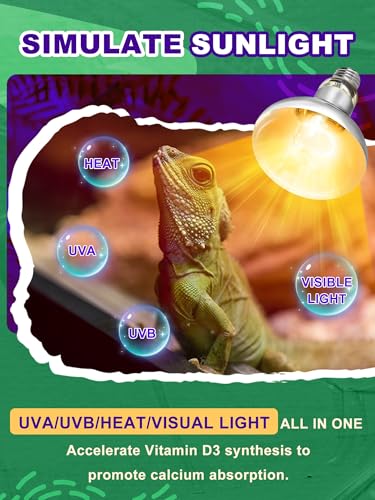 75 Watt Heat Bulb and 125 Watt UVA UVB Bulb