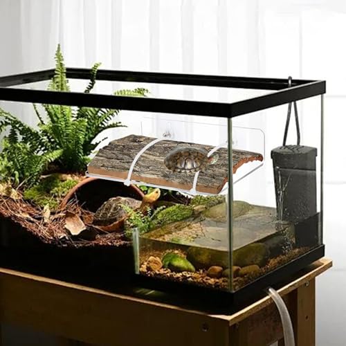 Turtle Basking Platform, Floating Natural Tree Bark Climbing Platform Baby Tortoise Resting Terrace for Frogs, Terrapins, Tank Accessory