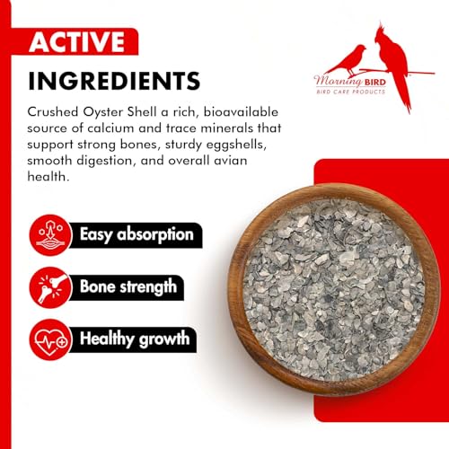 Morning Bird Oyster Shell 4.5 lb - Natural Calcium Supplement for Birds | Natural Calcium Bird Supplement – Sustainably Harvested from California Coastal Waters – Safe Year Round Bird Food Additive - size: 4.5 lbs (3-Pack of 1.5 lbs)