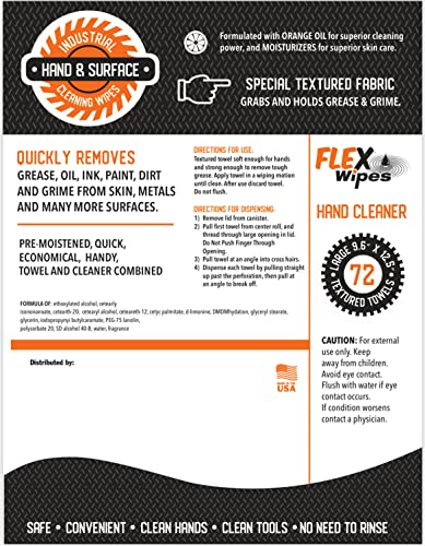15072 FLEXWIPES Industrial Hand and Surface Cleaning Wipes