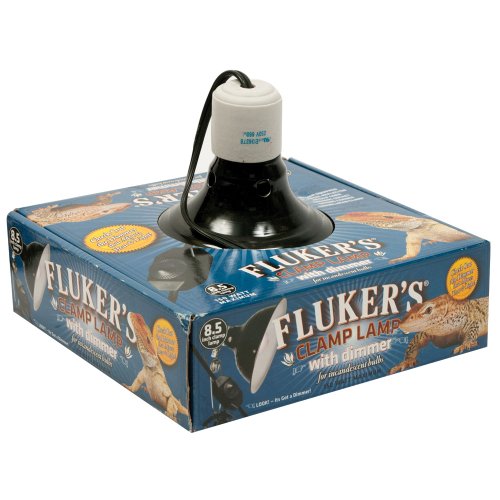 Fluker's Repta-Clamp Lamp, Heavy Duty Clamp Light For Reptile Tanks and Terrariums, UL/CUL Approved, Great for Reptile Basking, 150-Watt Maximum with Dimmable Switch, 8.5" | Heavy Duty Clamp Light for Reptile Tanks and Terrariums, UL/CUL Approved, Great f