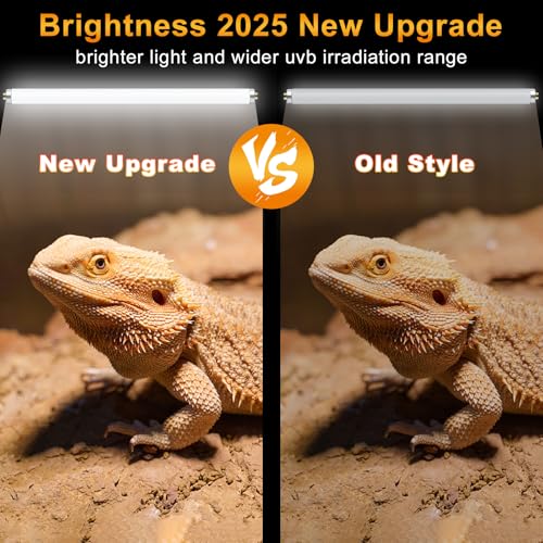 LUCKY HERP T8 18W UVB 10.0 Reptile Light, UVA UVB Reptile Light Bulb 2 Pack, Fluorescent Lamp for Reptiles Amphibians Lizards Chameleons - size: 24inch 10.0