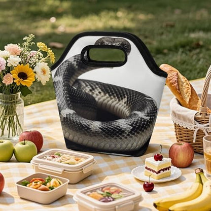 Cobra Snake Lunch Bag for Women/Men, Lunch Box Bag Insulated, Lunch Tote Reusable Portable for Work Outdoor Travel And Picnic Beach