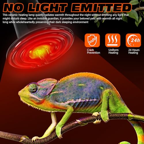 150W Ceramic Heat Emitter E26 Base Ceramic Heat Bulb Ceramic | Heat Lamp for Reptiles No Light Heat Lamp for Amphibian Pet Brooder Coop Lizard Turtle Snake Terrarium - style: 150 Watts