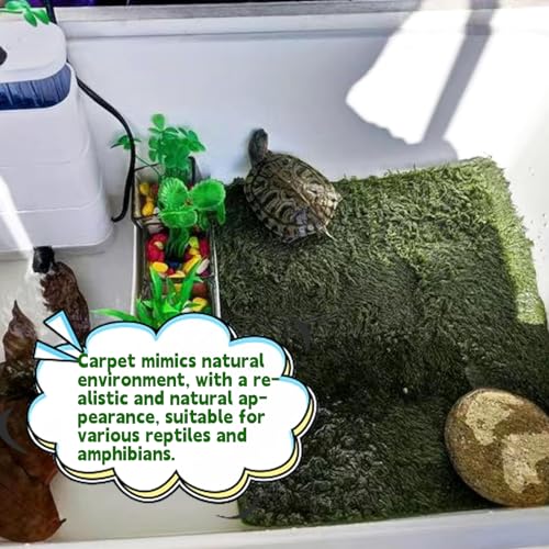 kathson 4pcs Reptile Carpet Terrarium Liner Tortoise Bedding Reptile Substrate Liner Mat Pet Cage Mats Supplies for Lizard Snake Bearded Dragon Gecko Chameleon Turtle Iguana (11.81 X 7.87 in) - color: 4PCS（M）：11.81 X 7.87 in