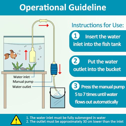 Fish Tank Gravel Cleaning Tools Aquarium Cleaner Hand Siphon Vacuum Pump Water Changer Turtle Tank Accessories