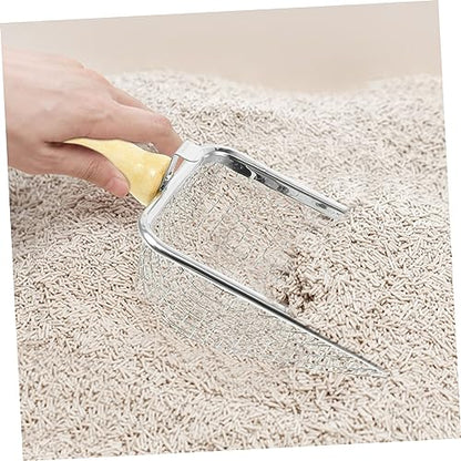 POPETPOP Cat Litter Scoop with Long Handle Reusable Reptile Waste Shovel Ergonomic Grip for Easy Cleanup for Cats and Reptiles Non Stick Design