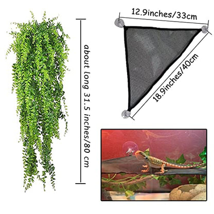 kathson Bearded Dragon Tank Castle Decorations,Reptile Hammock Reptiles Habitat Resin Hideouts Cave Decor Terrarium Accessories for Lizard Snake Chameleon Gecko Hermit Crabs (4 Pcs)