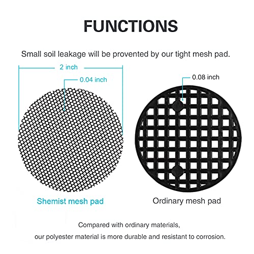 Plant Mesh Drainage Screens - 100PCS 2-Inch Reusable Grid Mats, Keep Soil in Pots for Succulents, Bonsai, Indoor Plants & Repotting