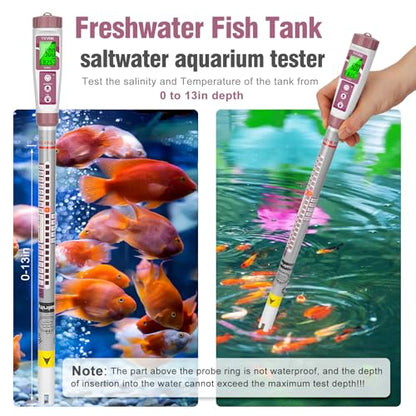 Salt Meter for Pools Truncheon Salinity Tester for Pool & Spa | Saltwater pool test kit for Swimming Pool,Spa, Hot Tub Freshwater Fish Tank - color: White salinity meter