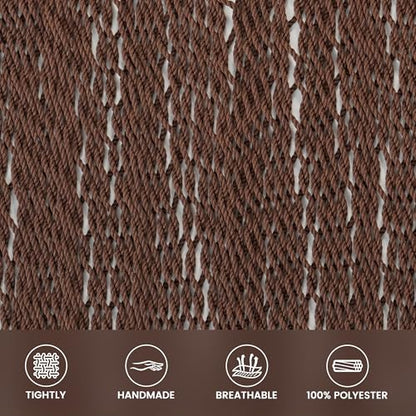 Lazy Daze Hammocks 13 FT Extra Large 2+ Person Caribbean Rope Hammock, Hand Woven Polyester XL Hammock with Spreader Bars, for Outside Outdoor Backyard Patio Poolside, 500 LBS Capacity, Brown - color: Brown