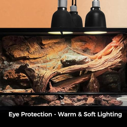 Reptile Heat Lamp 75W, Daylight UVA Basking Light Bulbs with E26 Base for Lizards, Turtles, Snakes and Amphibians 2 Pack