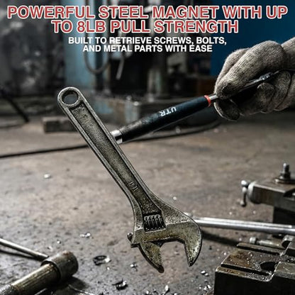 UTR Perfect - 2 in 1 - One side - 2" Telescopic Mirror for Inspection, Flexible Mirror 360 Rotation. Other side - 8lb Steel Magnet for Magnetic Pick-up. Two Tools Combined Together