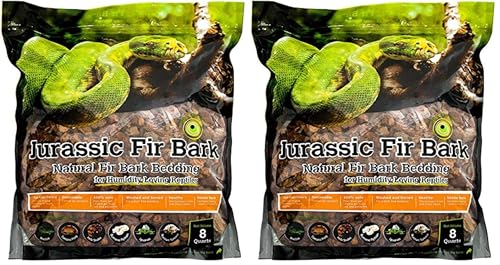 Galápagos (05024) Jurassic Fir Bark Bedding, 8-Quart, Natural (Pack of 2) - size: 8-Quart Bag (Pack of 2)