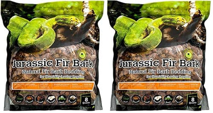 Galápagos (05024) Jurassic Fir Bark Bedding, 8-Quart, Natural (Pack of 2) - size: 8-Quart Bag (Pack of 2)