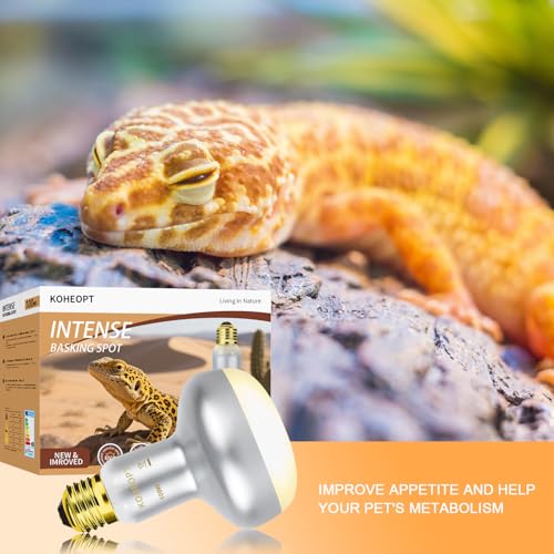 Reptile Heat Lamp 100W,(2 Pack) Heat Emitter UVA Heat Lamp Bulb,Intense Basking Spot Simulated Natural Sunlight Heating Lamp Bulb, Fit E26 Pet Lighting fixtures,for Bearded Dragon, Lizard