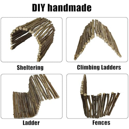 Hamiledyi Extra Large Tortoise Hide 20"x 11.8" Wooden Reptile Hides Large Snake Hide Turtle Hut Bendable Climbing Bridge Wood Tunnel Turtle Hideout for Ball Python Bearded Dragon Chameleon Lizard - size: XL-19.7 x 11.8 -3 PACK