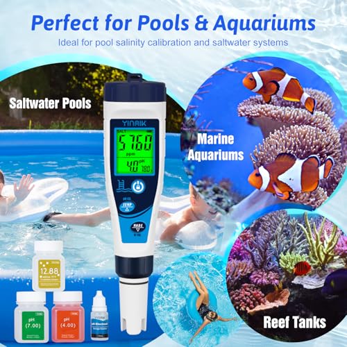 pH Calibration Solution 4.00/7.00 & 12.88 mS/cm ×2 | Conductivity & Salinity Calibration Fluid for EC TDS Meter, Pool Salinity Calibration, Saltwater Pools, Aquariums,SPA - color: green